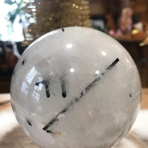 Black tourmaline sphere